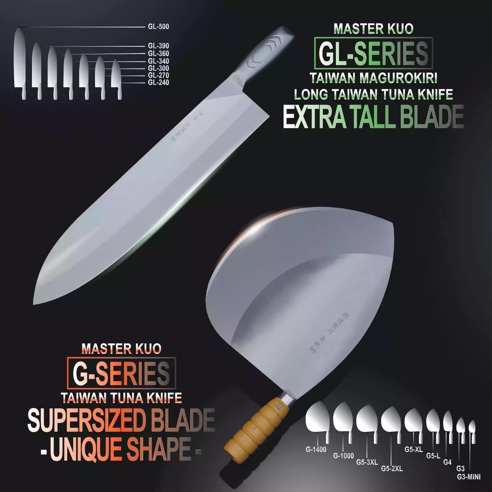 Master Kuo Chef Knife Bbq Brisket Knife Long Tuna Knife 500mm