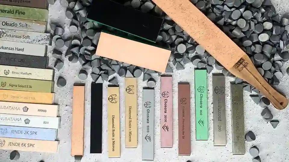 Sharpening System, Sharpening Stones, Films, Strops & Emulsions